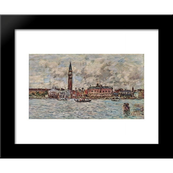San-Marco square in Venice 20x24 Framed Art Print by Eugene Boudin