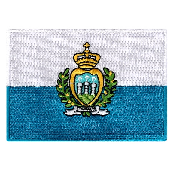 San Marino Flag Embroidered Iron-on Patch