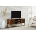 thumbnail image 1 of San Marino Mid-Century Modern 2-Door Wood TV Stand for TVs up to 60" in Brown, 1 of 10