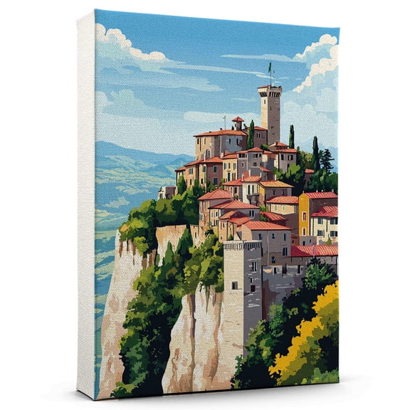 San Marinos Travel Canvas, San Marino Canvas Print vintage, Colorful San Marinos Decor City Road, San Marino Pictures Wall Art - 102AZ1233