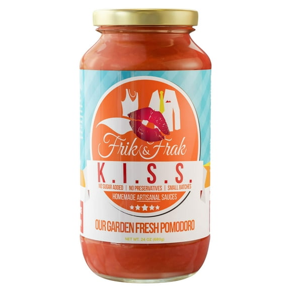 San Marzano Tomato Pasta Sauce by KKS1Frik & Frak, No Sugar Added, No Preservatives, Gluten Free, 36 Month Shelf Life, Artisan Small Batch Crafted Pasta Sauces, K.I.S.S. Sauce, 24 Oz Jar