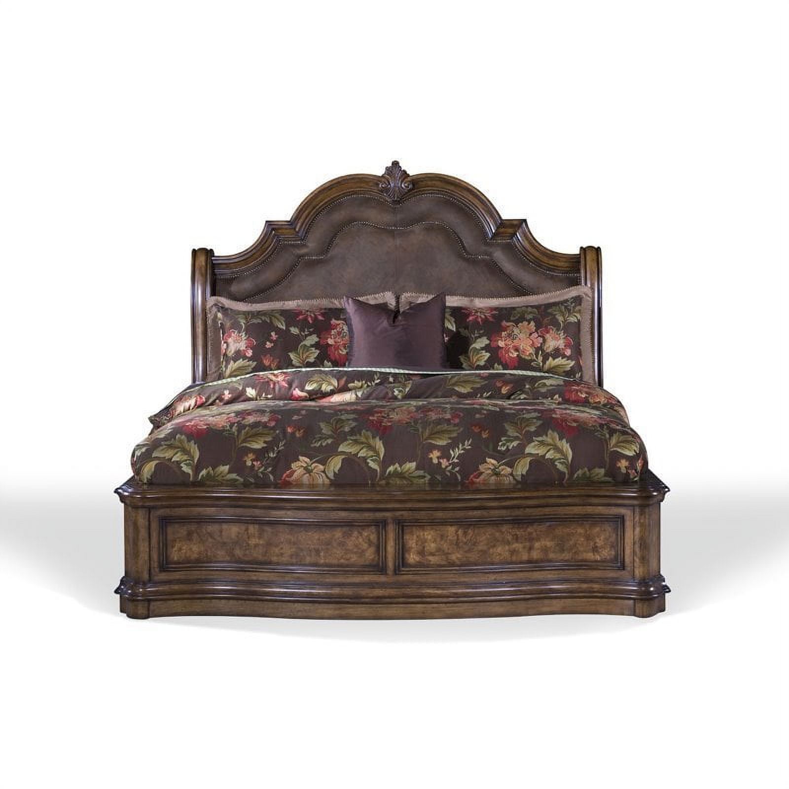 San Mateo Solid Wood Queen Bed in Mahogany Brown by Pulaski Furniture