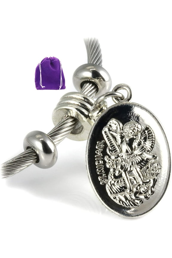 San Miguel Arcangel | St Michael Gifts of Saint Michael Bracelet Archangel Michael Protection for Police Officers and Fire Fighters as The Patron Saint Michael for Protection of The St Michael Angel
