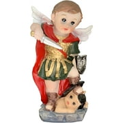 San Miguel Arcangel/Statue Saint Michael Baby Face Religious Figure 3.5" Tall