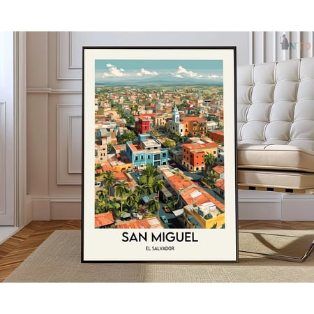 San Miguel El Salvador City Poster, Unframed Paper Poster 8x10in