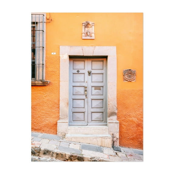 San Miguel de Allende Door - Mexico - San Miguel de Allende Guanajuato Mexico Photography Architecture Rustic Street Photography Travel Poster Vintage Cityscape Unframed Wall Art Print 12 x 16 inches