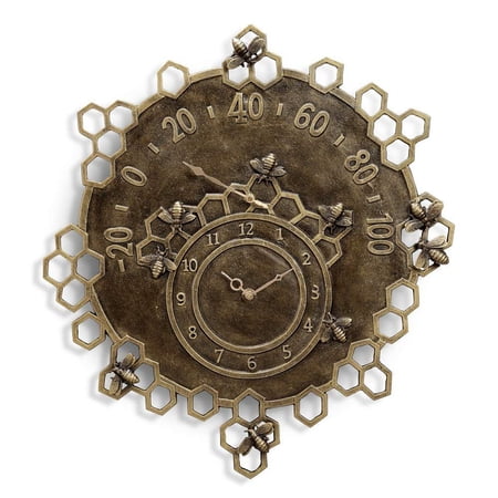 Busy Bee Garden Clock & Thermometer