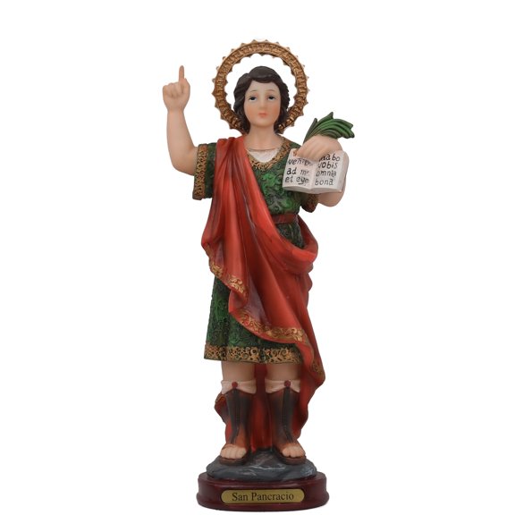 San Pancracio 11.5"  Saint Pancras of Rome Resin Catholic Home Decor Statue