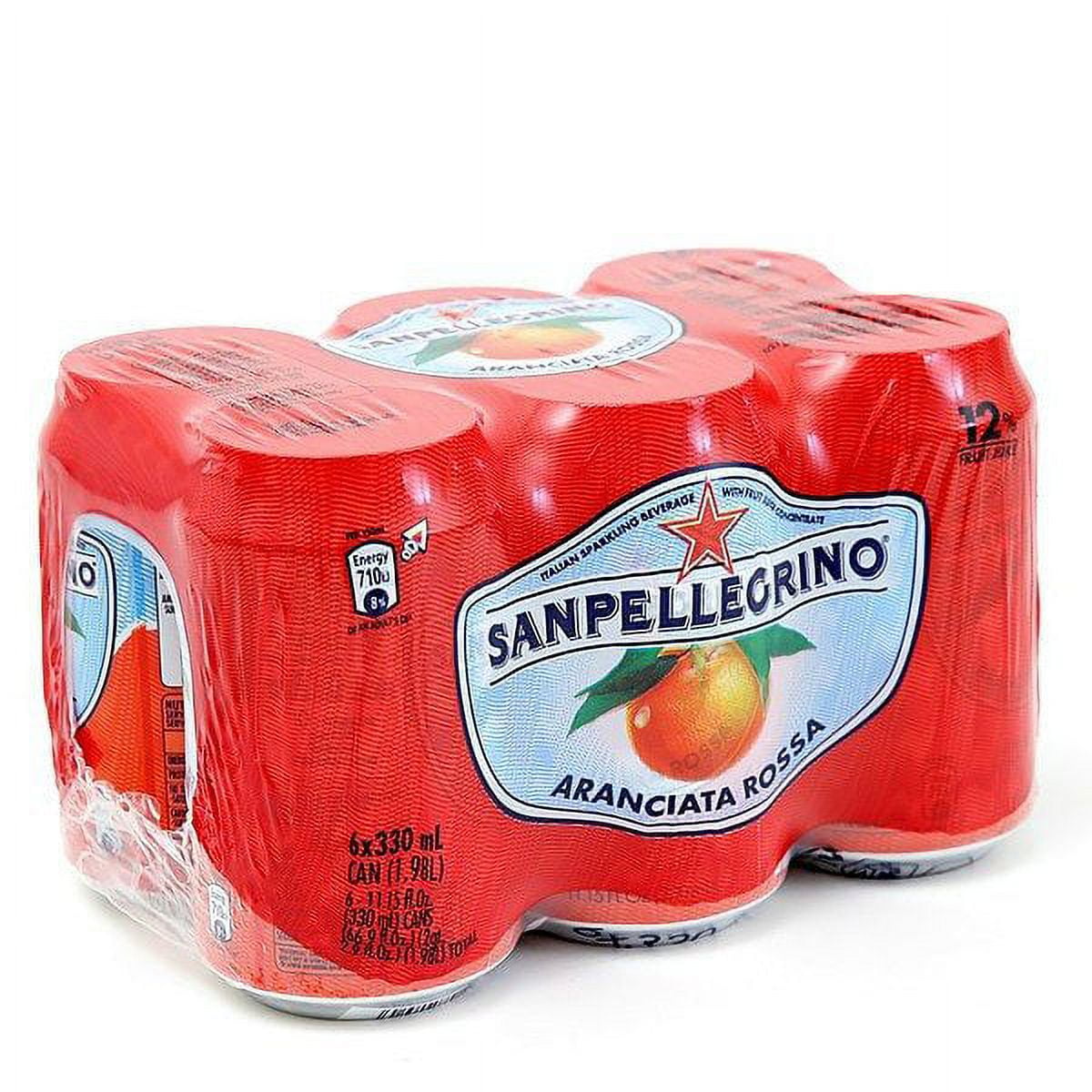 San Pellegrino Aranciata Rossa Cans - 6X330Ml