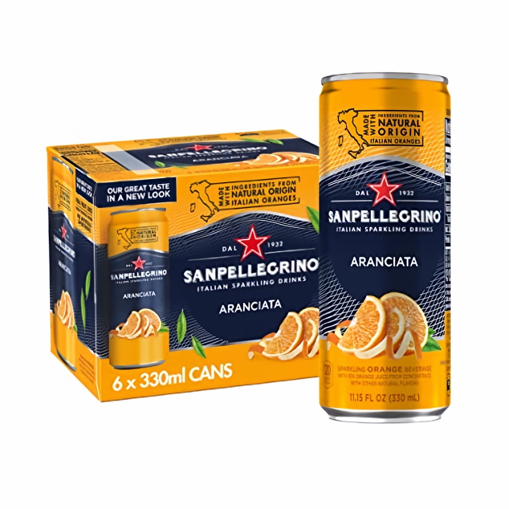 San Pellegrino Italian Sparkling Drink Aranciata (Pack of 5)