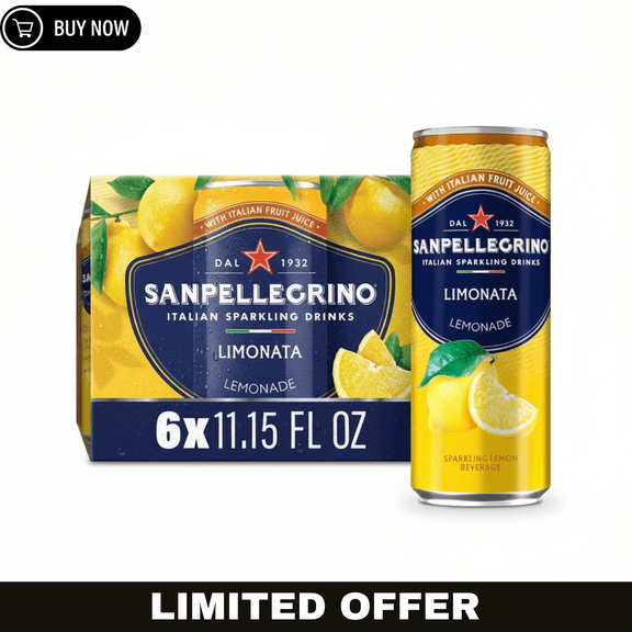 San Pellegrino Italian Sparkling Drink Limonata 11.15 fl oz 6 cans