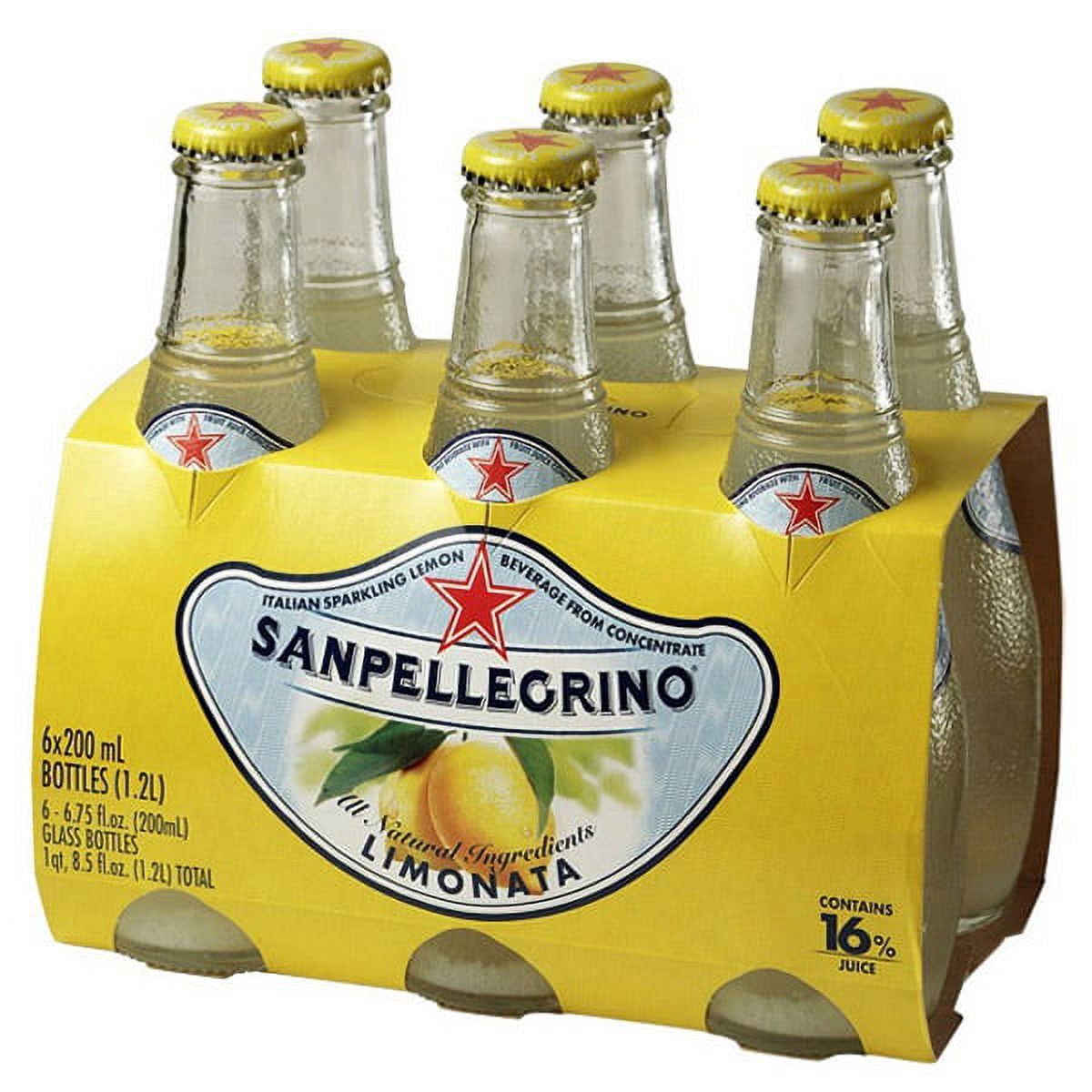 San Pellegrino Lemon Sparkling Fruit Beverage 6 Oz Glass Bottles - Pack of 24