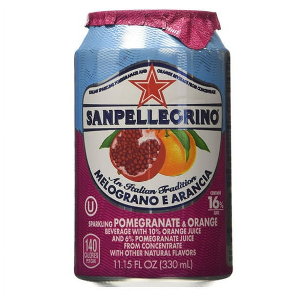 San Pellegrino Pomegranate & Orange Sparkling Fruit Beverage 11 oz Cans - Pack of 24