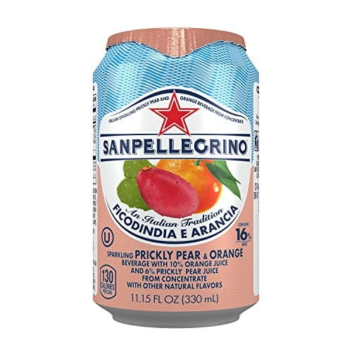 San Pellegrino Prickly Pear Orange Sparkling Juice, 11.15 Fl Oz, 24 Count Can