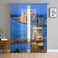 thumbnail image 1 of San Pietro Basilica Rome Retro Styled Chiffon Sheer Curtains for Living Room Bedroom Window Curtain Voiles Tulle Cortinas, 1 of 7