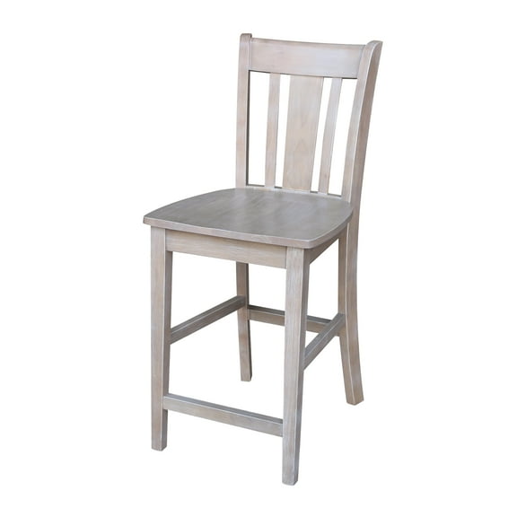 International Concepts San Remo 24" Counter Height Stool in Washed Gray Taupe