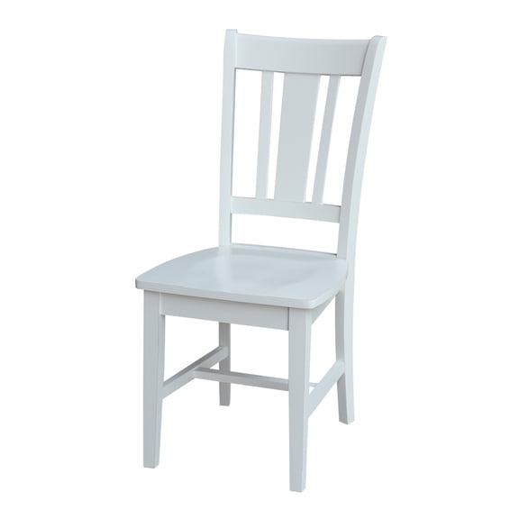 San Remo Solid Wood Splatback Chair - Beach White Hand Rubbed