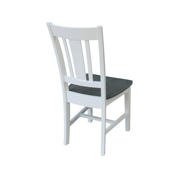 San Remo Splat Back Chair, White & Heather Gray