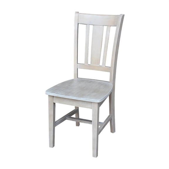 International Concepts San Remo Splatback Chair in Washed Gray Taupe