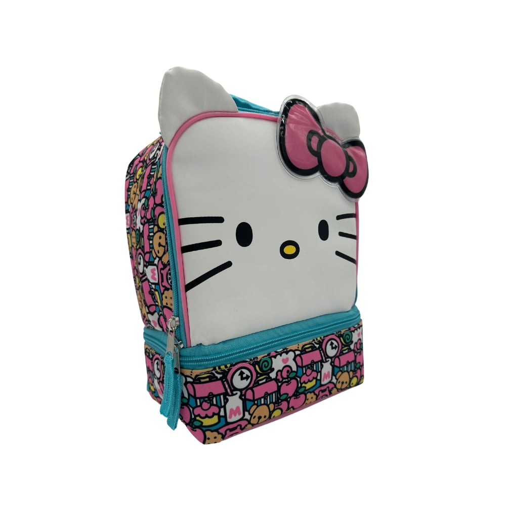 San Rio Hello Kitty Dual Compartment Reusable Polyester Lunch Kit ...