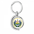 thumbnail image 1 of San Salvador El Salvador National Emblem Rotating Keychain Metal Keyring Holder, 1 of 2
