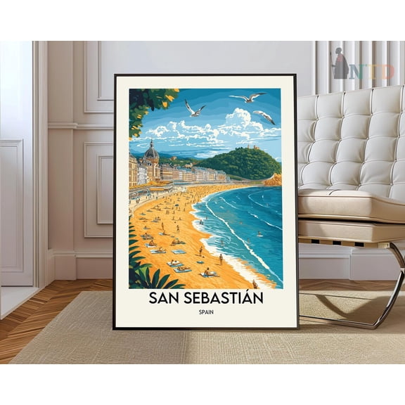 San Sebastian Basque Country Spain Cityscape Wall Art Travel Photo Unframed Paper Print