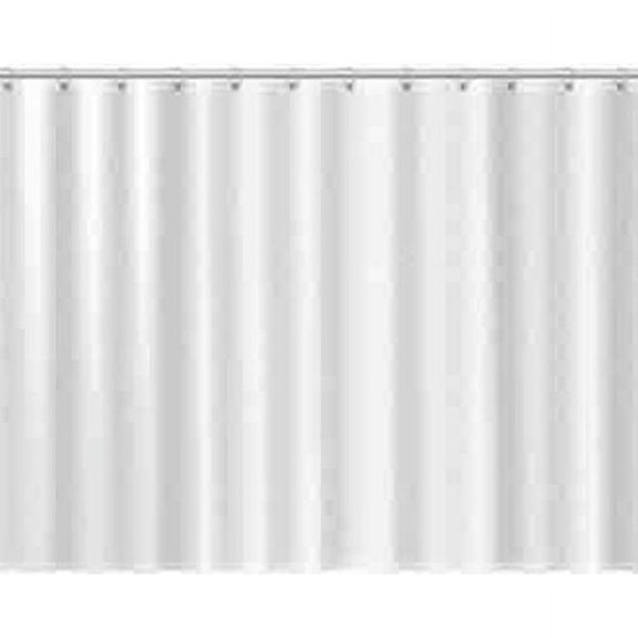 San Suede Vinyl Shower Curtain in White, 72" x 72"