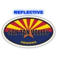 thumbnail image 1 of San Tan Valley City Arizona State Flag | AZ Flag Pinal County Oval State Colors Reflective Sticker Car Decal 3x5 inches, 1 of 3