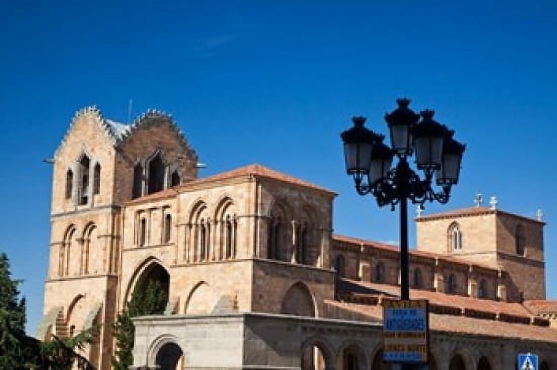 San Vicente Basilica facade at Avila Castilla y Leon Region Spain Canvas Art - Julie Eggers  DanitaDelimont (38 x 25)