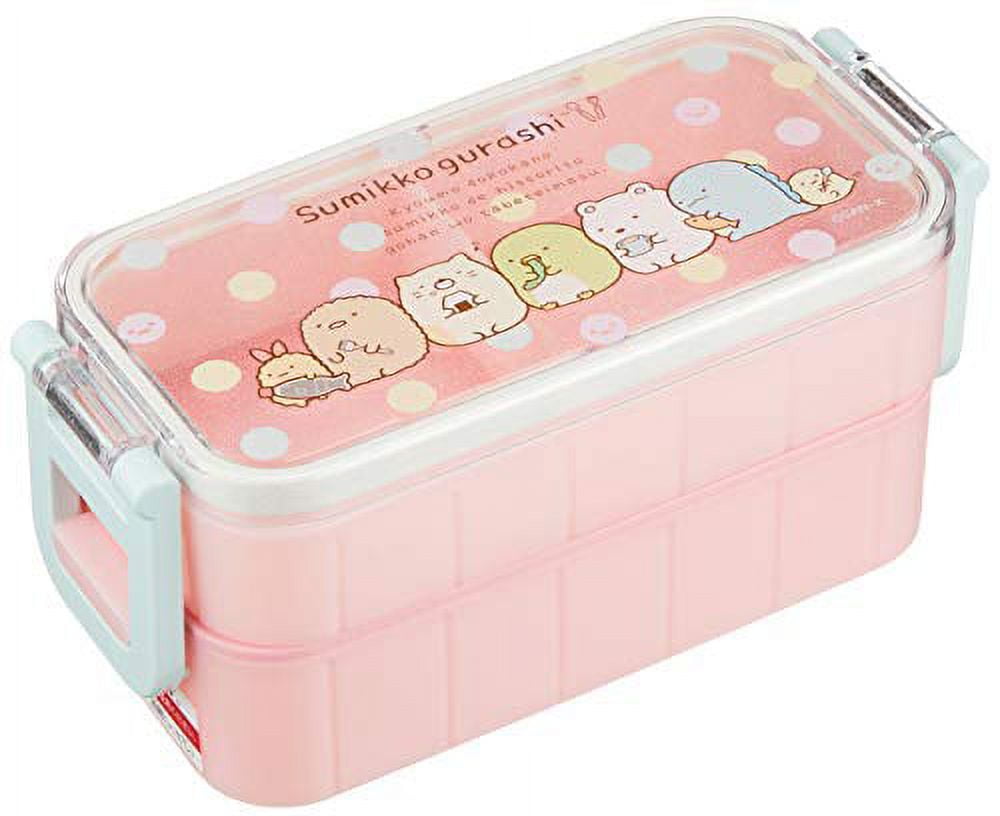 Skater Kuromi 2-Layered Round Bento Lunch Box with Fork