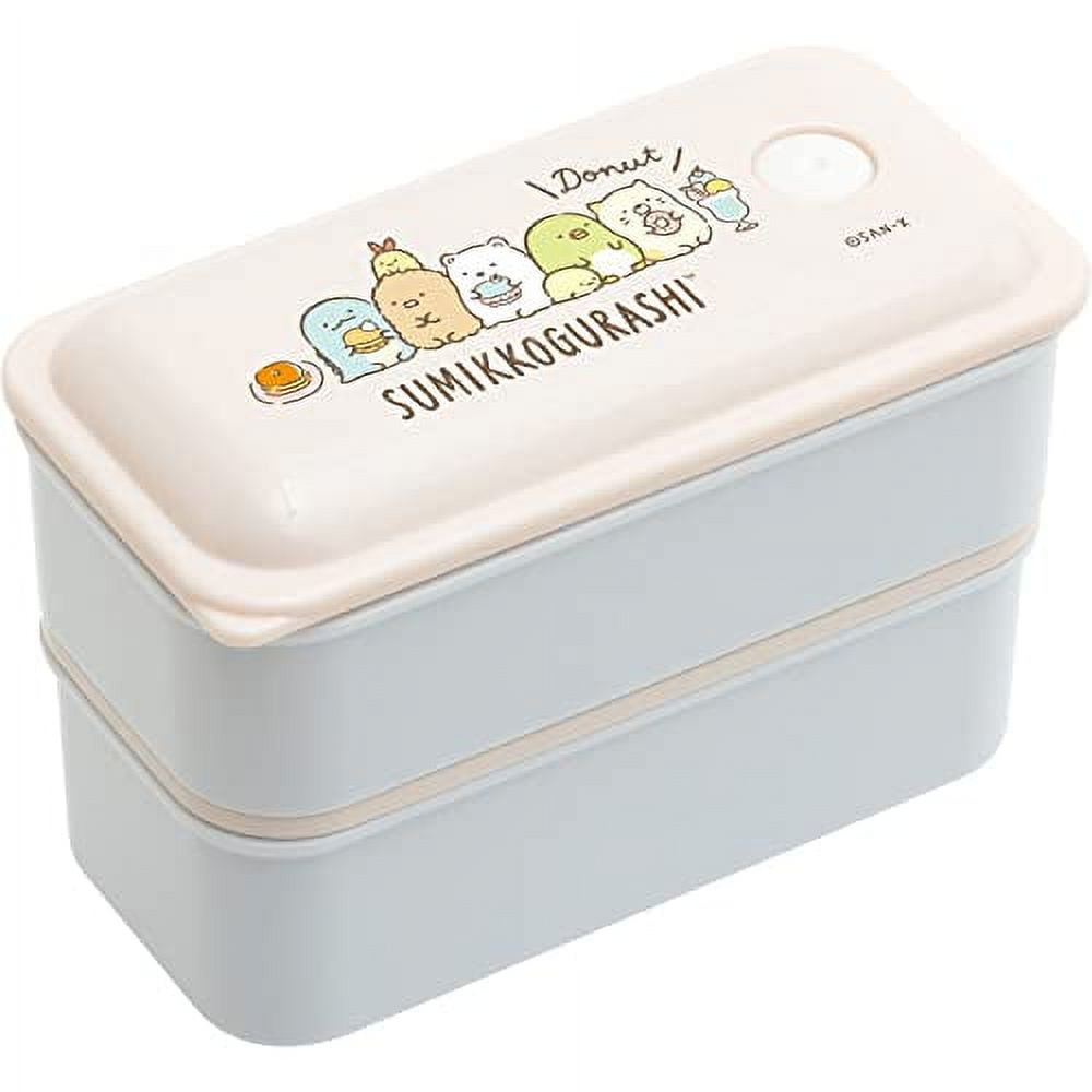 San-X Sumikko Gurashi Fluffy 2-tier Lunch Box KA13102// Lid/ Lunch box