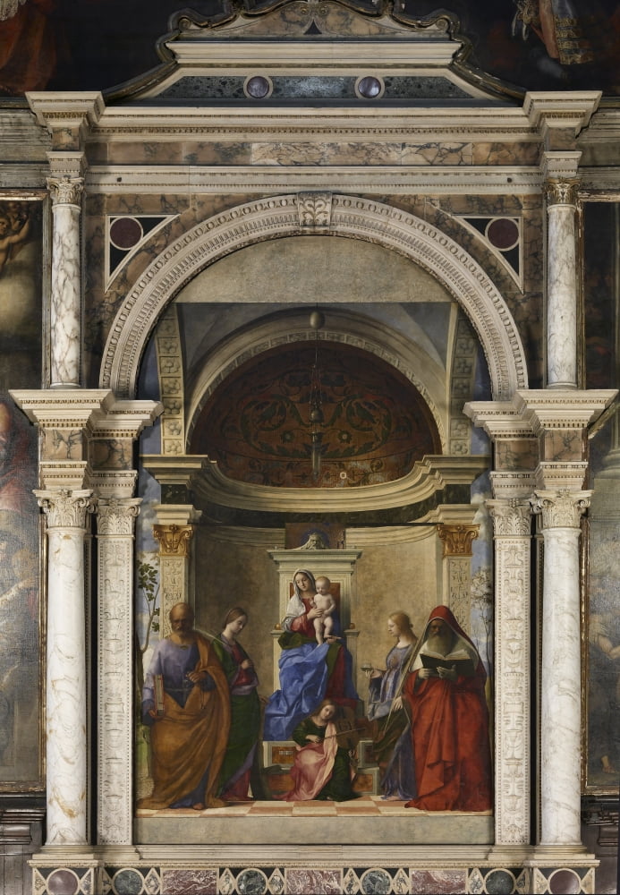 San Zaccaria Altarpiece (Madonna Enthroned With Child Canvas Art - (18 x 24)