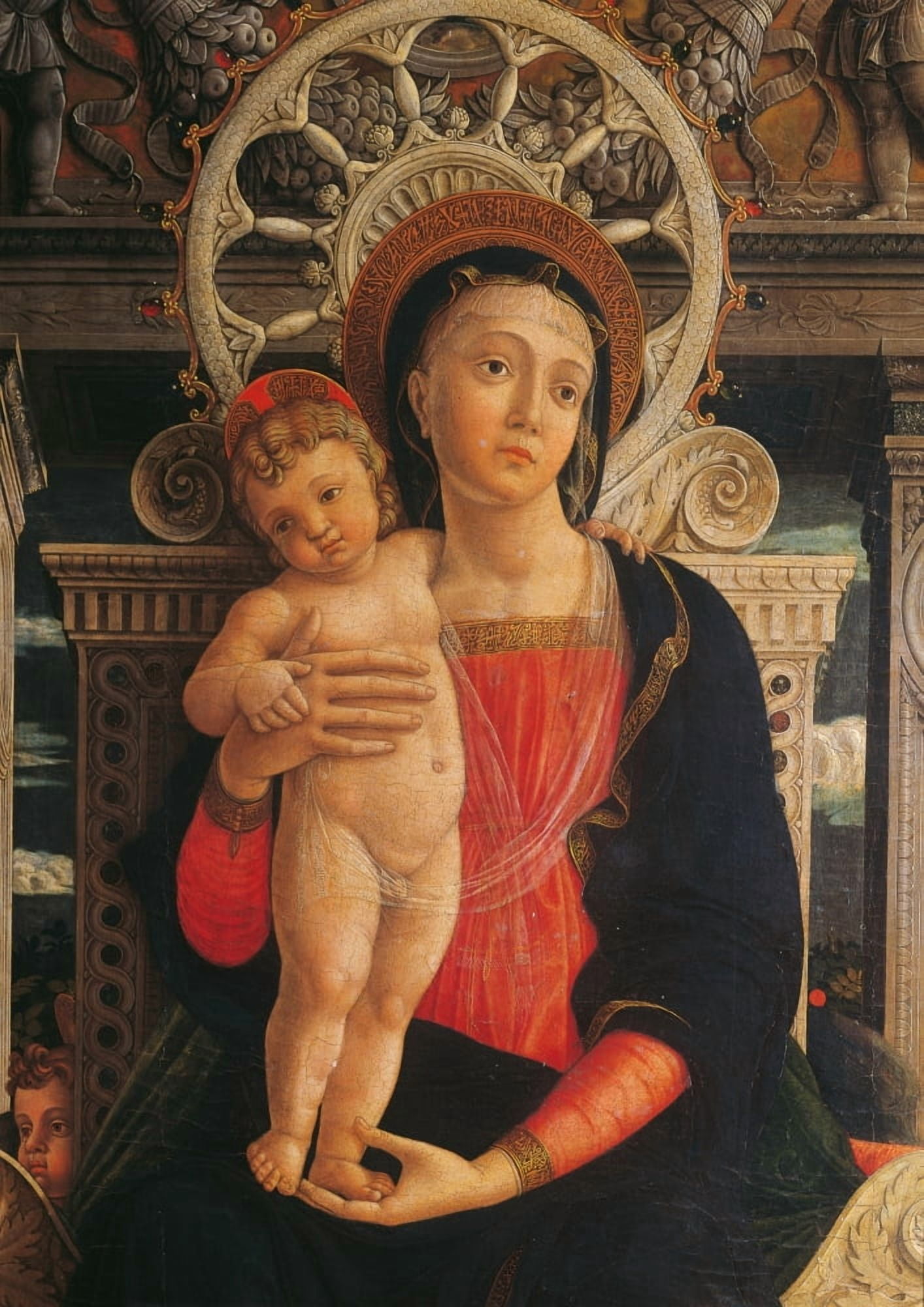 San Zeno Altarpiece (Holy Conversation) Canvas Art - (24 x 36)