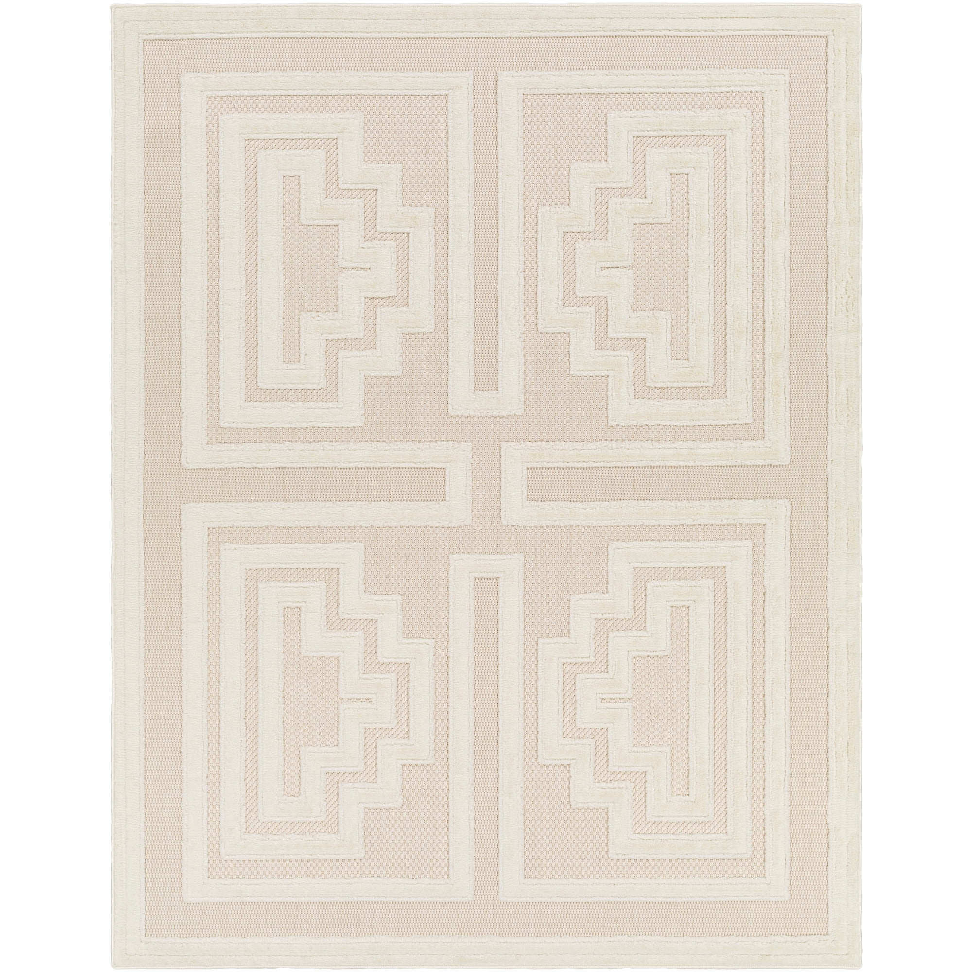 San diego Cream 7' x 9' Indoor/Outdoor Area Rug