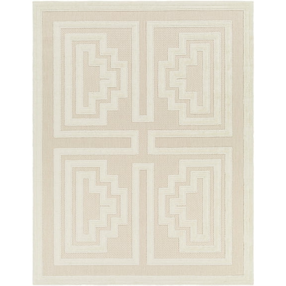 San diego Cream 7' x 9' Indoor/Outdoor Area Rug
