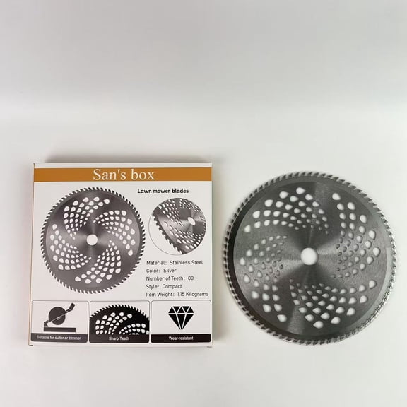 San's box Lawn mower blades,Carbide Tip Brush Cutter Blades,10" x40T Tooth Carbide Tip Circular Saw Brush Cutter Trimmer Weed Eater Blade 25.4mm Bore Diameter