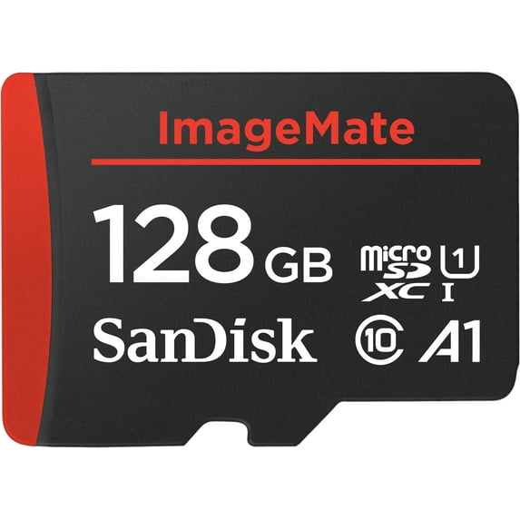 SanDisk 128 GB ImageMate microSDXC UHS-1 Memory Card with Adapter - C10, U1, Full HD, A1 Micro SD Card - 2 Pack