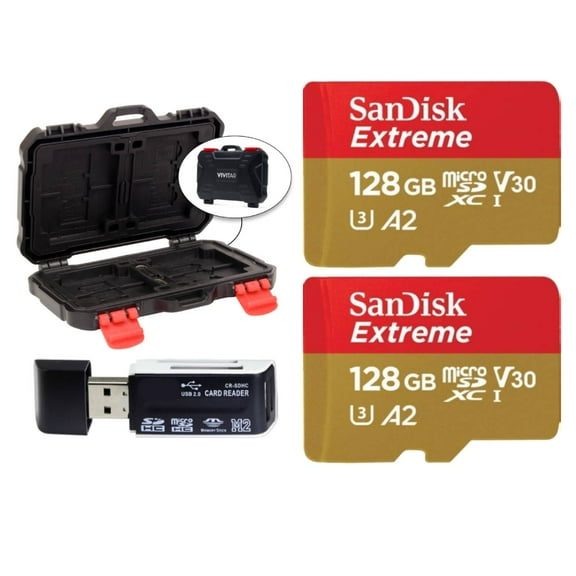 SanDisk 128GB Extreme UHS-I microSDXC Memory Card with SD Adapter +