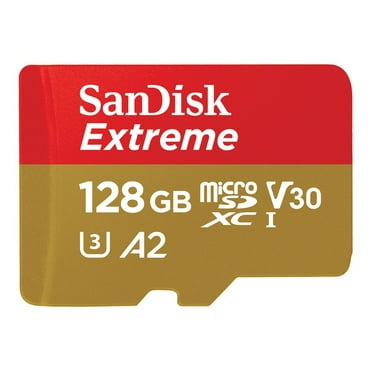 SanDisk 128GB Extreme microSDXC UHS-I Flash Memory Card with Adapter