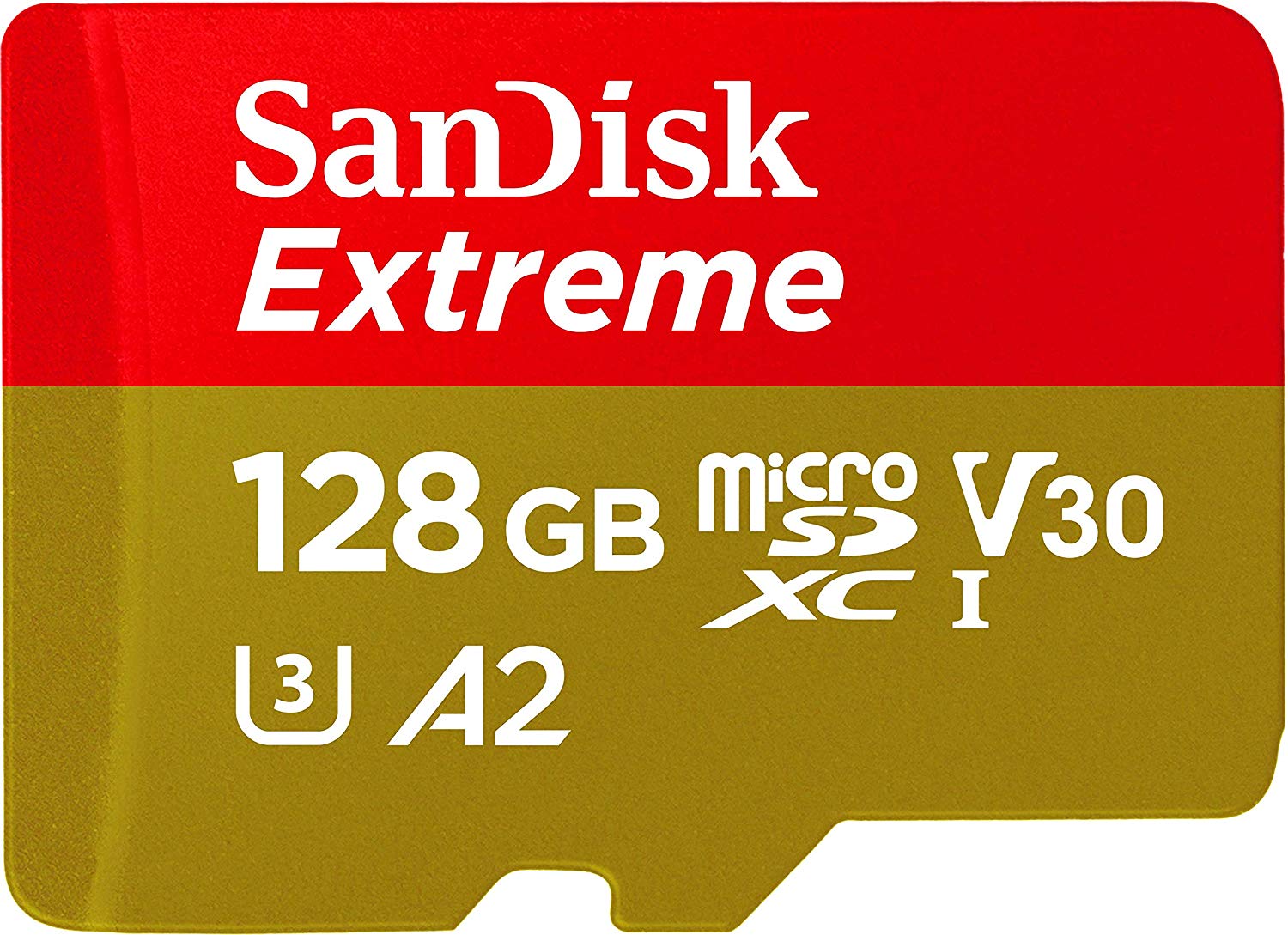 SanDisk 128GB Extreme microSDXC UHS-I Memory Card with Adapter - 160MB/s, U3, V30, 4K UHD, A2, Micro SD Card - SDSQXA1-128G-GN6MA - image 1 of 2