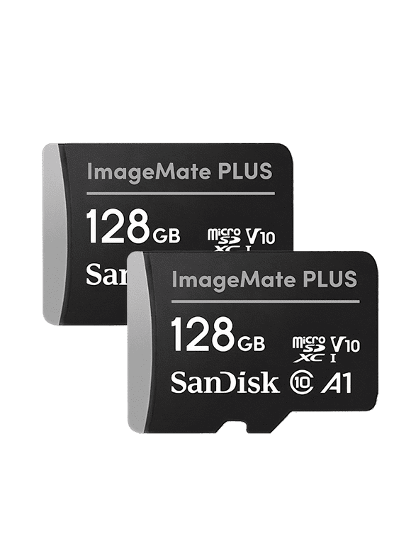 SanDisk 128GB ImageMate PLUS microSDXC UHS-I Memory Card with Adapter, Internal, 2 Pack - SDSSWMTMICRO2PACK