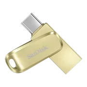 SanDisk 128GB Ultra Dual Drive Luxe USB Type-C Flash Drive, Gold - SDDDC4-128G-G46GD
