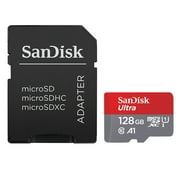 SanDisk 128GB Ultra Micro SDXC Memory Card Class 10 + Adapter SDSQUAR-128G-GN6MN