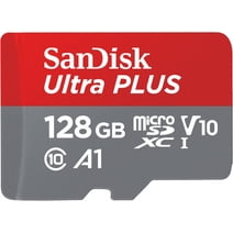 SanDisk 128GB Ultra® Plus MicroSD™ UHS-I Memory Card - Class 10, V10 - SDSQUB3-128G-ANCMA
