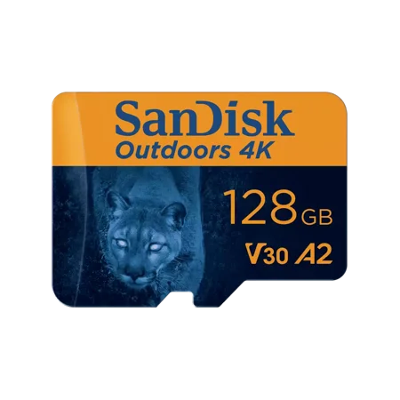 SanDisk - Outdoors 4K 128GB microSDXC UHS-I Memory Card with SD Adapter