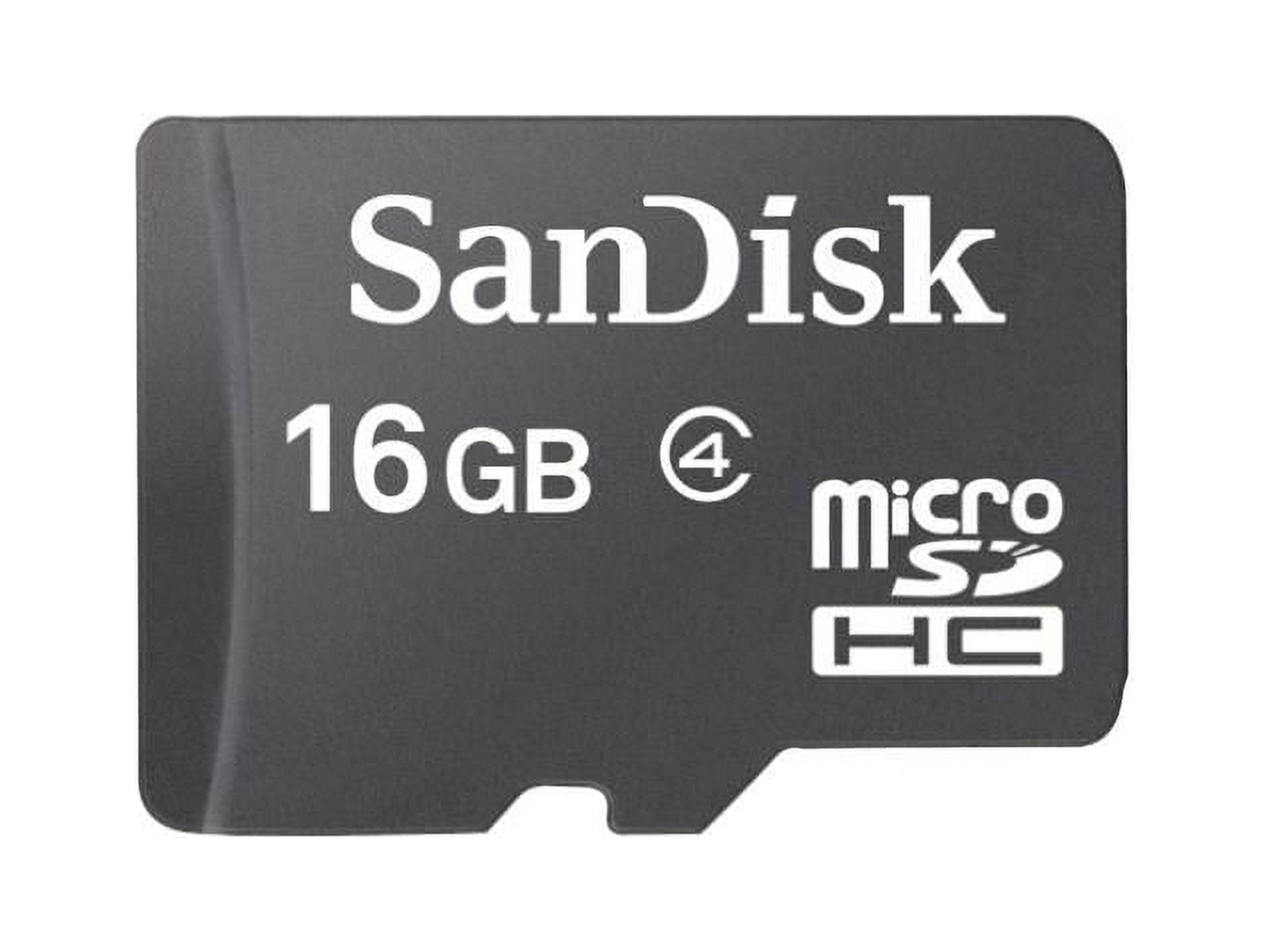 SanDisk 16GB Class 4 MicroSDHC Memory Card with Adapter