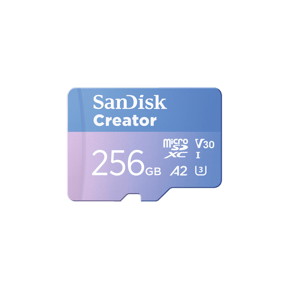 SanDisk 256GB Creator microSD UHS-I Card - SDSQXAV-256G-GN6MS