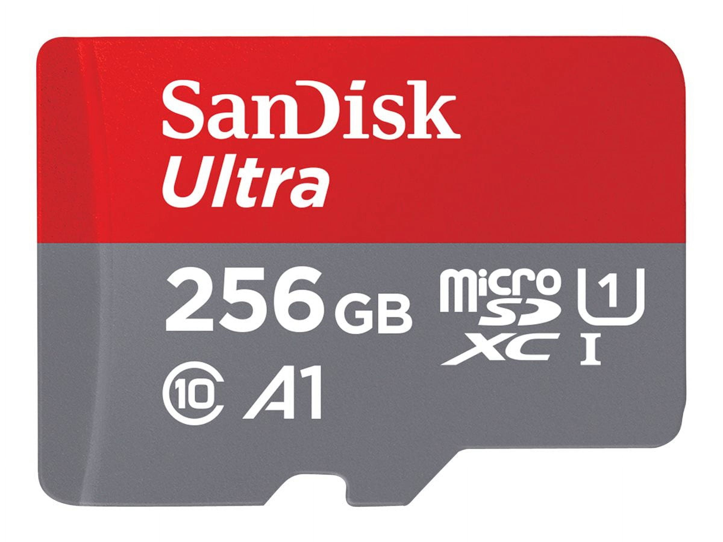 SanDisk 256GB Ultra UHS-I Micro SDXC Flash Memory Card with SD Adapter