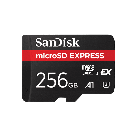 SanDisk 256GB microSD Express Card, PCIe NVMe Memory Card - SDSQXFN-256G-GN4NN