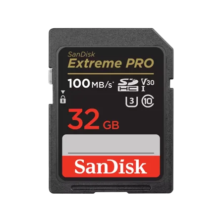 SanDisk 32GB Extreme PRO SDHC And SDXC UHS-I Memory Card (Up to 100 MBPs) - SDSDXXO-032G-GN4IN